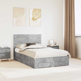 Estructura de cama con cajón Gris Concreto 120 x 200 cm en Conjuntos de muebles | Comprar online en Foro24