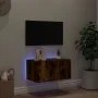 Wand-TV-Möbel mit LED-Lichtern in geräucherter Eiche 60x35x31 cm von , TV-Möbel - Ref: Foro24-837275, Preis: 44,48 €, Rabatt: %