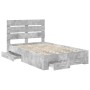 Estructura de cama con cajón Gris Concreto 120 x 200 cm en Conjuntos de muebles | Comprar online en Foro24
