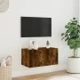 Wand-TV-Möbel mit LED-Lichtern in geräucherter Eiche 60x35x31 cm von , TV-Möbel - Ref: Foro24-837275, Preis: 44,48 €, Rabatt: %