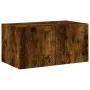 Wand-TV-Möbel mit LED-Lichtern in geräucherter Eiche 60x35x31 cm von , TV-Möbel - Ref: Foro24-837275, Preis: 44,48 €, Rabatt: %