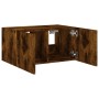 Mueble de TV de pared con luces LED roble ahumado 60x35x31 cm de , Muebles TV - Ref: Foro24-837275, Precio: 45,00 €, Descuent...