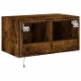 Wand-TV-Möbel mit LED-Lichtern in geräucherter Eiche 60x35x31 cm von , TV-Möbel - Ref: Foro24-837275, Preis: 45,05 €, Rabatt: %