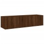Muebles de TV de pared luces LED 2 uds marrón roble 60x35x31 cm de , Muebles TV - Ref: Foro24-837280, Precio: 86,38 €, Descue...
