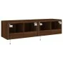 Wand-TV-Möbel mit LED-Lichtern, 2 Stück, braune Eiche, 60x35x31 cm. von , TV-Möbel - Ref: Foro24-837280, Preis: 85,29 €, Raba...