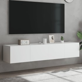 Wand-TV-Möbel mit LED-Lichtern, 2 Stück, weiß, 80x35x31 cm. von , TV-Möbel - Ref: Foro24-837282, Preis: 118,04 €, Rabatt: %