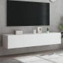 Wand-TV-Möbel mit LED-Lichtern, 2 Stück, weiß, 80x35x31 cm. von , TV-Möbel - Ref: Foro24-837282, Preis: 118,04 €, Rabatt: %