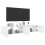 Muebles de TV de pared con luces LED 2 uds blanco 80x35x31 cm de , Muebles TV - Ref: Foro24-837282, Precio: 116,00 €, Descuen...