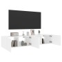 Wand-TV-Möbel mit LED-Lichtern, 2 Stück, weiß, 80x35x31 cm. von , TV-Möbel - Ref: Foro24-837282, Preis: 118,04 €, Rabatt: %