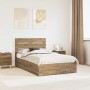 Estructura de cama con cajón Roble artesanal 120 x 200 cm en Conjuntos de muebles | Comprar online en Foro24