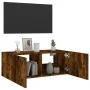 Wand-TV-Möbel mit LED-Lichtern in geräucherter Eiche 80x35x31 cm von , TV-Möbel - Ref: Foro24-837289, Preis: 36,24 €, Rabatt: %