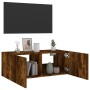 Wand-TV-Möbel mit LED-Lichtern in geräucherter Eiche 80x35x31 cm von , TV-Möbel - Ref: Foro24-837289, Preis: 40,67 €, Rabatt: %