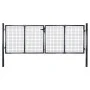 Gartengittertor aus grau verzinktem Stahl, 289 x 75 cm von vidaXL, Gartentore - Ref: Foro24-143362, Preis: 273,44 €, Rabatt: %
