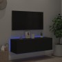 Schwarzer TV-Wandschrank mit LED-Lichtern, 100x35x31 cm. von , TV-Möbel - Ref: Foro24-837296, Preis: 85,31 €, Rabatt: %