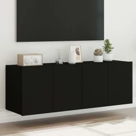 Wand-TV-Möbel mit LED-Lichtern, 2 Stück, schwarz, 60x35x41 cm. von , TV-Möbel - Ref: Foro24-837305, Preis: 91,95 €, Rabatt: %