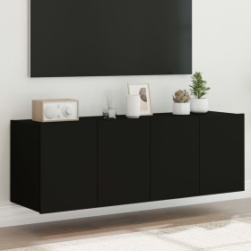 Wand-TV-Möbel mit LED-Lichtern, 2 Stück, schwarz, 60x35x41 cm. von , TV-Möbel - Ref: Foro24-837305, Preis: 95,23 €, Rabatt: %
