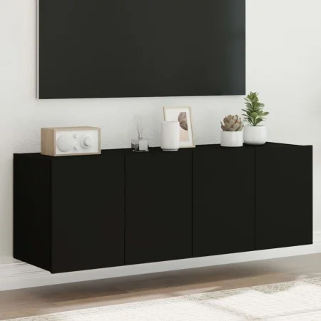 Wand-TV-Möbel mit LED-Lichtern, 2 Stück, schwarz, 60x35x41 cm. von , TV-Möbel - Ref: Foro24-837305, Preis: 91,95 €, Rabatt: %