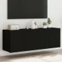 Wand-TV-Möbel mit LED-Lichtern, 2 Stück, schwarz, 60x35x41 cm. von , TV-Möbel - Ref: Foro24-837305, Preis: 91,95 €, Rabatt: %