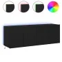 Wand-TV-Möbel mit LED-Lichtern, 2 Stück, schwarz, 60x35x41 cm. von , TV-Möbel - Ref: Foro24-837305, Preis: 91,95 €, Rabatt: %