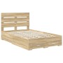 Estructura de cama con cajón Roble Sonoma 120 x 190 cm en Conjuntos de muebles | Comprar online en Foro24