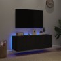 Muebles de TV de pared con luces LED 2 uds negro 60x35x41 cm de , Muebles TV - Ref: Foro24-837305, Precio: 95,15 €, Descuento: %