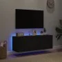 Wand-TV-Möbel mit LED-Lichtern, 2 Stück, schwarz, 60x35x41 cm. von , TV-Möbel - Ref: Foro24-837305, Preis: 91,95 €, Rabatt: %