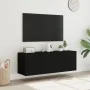 Wand-TV-Möbel mit LED-Lichtern, 2 Stück, schwarz, 60x35x41 cm. von , TV-Möbel - Ref: Foro24-837305, Preis: 91,95 €, Rabatt: %