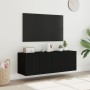 Wand-TV-Möbel mit LED-Lichtern, 2 Stück, schwarz, 60x35x41 cm. von , TV-Möbel - Ref: Foro24-837305, Preis: 95,23 €, Rabatt: %