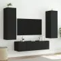 Wand-TV-Möbel mit LED-Lichtern, 2 Stück, schwarz, 60x35x41 cm. von , TV-Möbel - Ref: Foro24-837305, Preis: 91,95 €, Rabatt: %