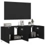 Wand-TV-Möbel mit LED-Lichtern, 2 Stück, schwarz, 60x35x41 cm. von , TV-Möbel - Ref: Foro24-837305, Preis: 91,95 €, Rabatt: %