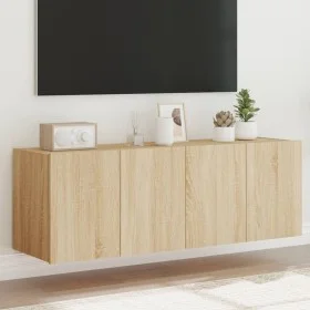 Wand-TV-Möbel mit LED-Lichtern, 2 Stück, Sonoma-Eiche, 60x35x41 cm. von , TV-Möbel - Ref: Foro24-837307, Preis: 88,49 €, Raba...