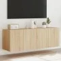 Wand-TV-Möbel mit LED-Lichtern, 2 Stück, Sonoma-Eiche, 60x35x41 cm. von , TV-Möbel - Ref: Foro24-837307, Preis: 88,49 €, Raba...