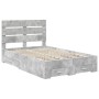 Estructura de cama con cajón Gris Concreto 120 x 190 cm en Conjuntos de muebles | Comprar online en Foro24