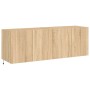 Wand-TV-Möbel mit LED-Lichtern, 2 Stück, Sonoma-Eiche, 60x35x41 cm. von , TV-Möbel - Ref: Foro24-837307, Preis: 89,59 €, Raba...
