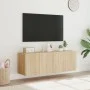 Wand-TV-Möbel mit LED-Lichtern, 2 Stück, Sonoma-Eiche, 60x35x41 cm. von , TV-Möbel - Ref: Foro24-837307, Preis: 88,49 €, Raba...