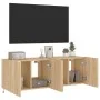 Muebles de TV de pared luces LED 2 uds roble Sonoma 60x35x41 cm by , TV Furniture - Ref: Foro24-837307, Price: 88,49 €, Disco...