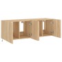 Wand-TV-Möbel mit LED-Lichtern, 2 Stück, Sonoma-Eiche, 60x35x41 cm. von , TV-Möbel - Ref: Foro24-837307, Preis: 89,59 €, Raba...