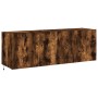 Muebles TV de pared luces LED 2 uds roble ahumado 60x35x41 cm de , Muebles TV - Ref: Foro24-837311, Precio: 89,58 €, Descuent...
