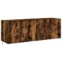 Wand-TV-Möbel mit LED-Lichtern, 2 Stück, in geräucherter Eiche, 60x35x41 cm. von , TV-Möbel - Ref: Foro24-837311, Preis: 88,5...