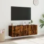 Wand-TV-Möbel mit LED-Lichtern, 2 Stück, in geräucherter Eiche, 60x35x41 cm. von , TV-Möbel - Ref: Foro24-837311, Preis: 88,5...