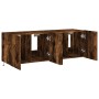 Muebles TV de pared luces LED 2 uds roble ahumado 60x35x41 cm de , Muebles TV - Ref: Foro24-837311, Precio: 89,58 €, Descuent...