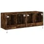 Wand-TV-Möbel mit LED-Lichtern, 2 Stück, in geräucherter Eiche, 60x35x41 cm. von , TV-Möbel - Ref: Foro24-837311, Preis: 88,5...