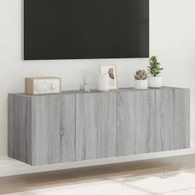 Muebles TV de pared con luces LED 2 uds gris Sonoma 60x35x41 cm de , Muebles TV - Ref: Foro24-837313, Precio: 91,50 €, Descue...