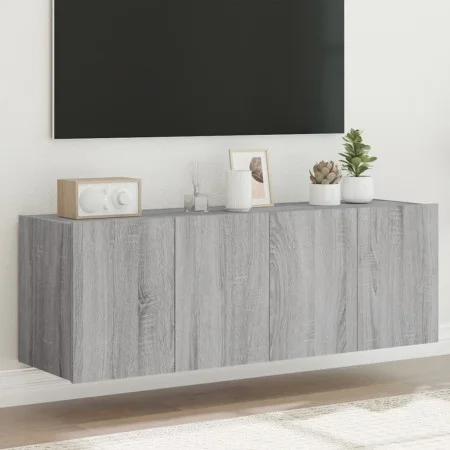 Wand-TV-Möbel mit LED-Lichtern, 2 Stück, in Sonoma-Grau, 60x35x41 cm. von , TV-Möbel - Ref: Foro24-837313, Preis: 91,50 €, Ra...
