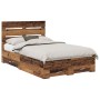 Estructura de cama con cajón Madera vieja 120 x 190 cm en Conjuntos de muebles | Comprar online en Foro24