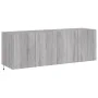 Wand-TV-Möbel mit LED-Lichtern, 2 Stück, in Sonoma-Grau, 60x35x41 cm. von , TV-Möbel - Ref: Foro24-837313, Preis: 91,50 €, Ra...