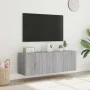 Wand-TV-Möbel mit LED-Lichtern, 2 Stück, in Sonoma-Grau, 60x35x41 cm. von , TV-Möbel - Ref: Foro24-837313, Preis: 91,50 €, Ra...
