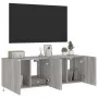 Wand-TV-Möbel mit LED-Lichtern, 2 Stück, in Sonoma-Grau, 60x35x41 cm. von , TV-Möbel - Ref: Foro24-837313, Preis: 91,50 €, Ra...