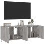 Wand-TV-Möbel mit LED-Lichtern, 2 Stück, in Sonoma-Grau, 60x35x41 cm. von , TV-Möbel - Ref: Foro24-837313, Preis: 92,63 €, Ra...