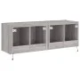 Wand-TV-Möbel mit LED-Lichtern, 2 Stück, in Sonoma-Grau, 60x35x41 cm. von , TV-Möbel - Ref: Foro24-837313, Preis: 91,50 €, Ra...
